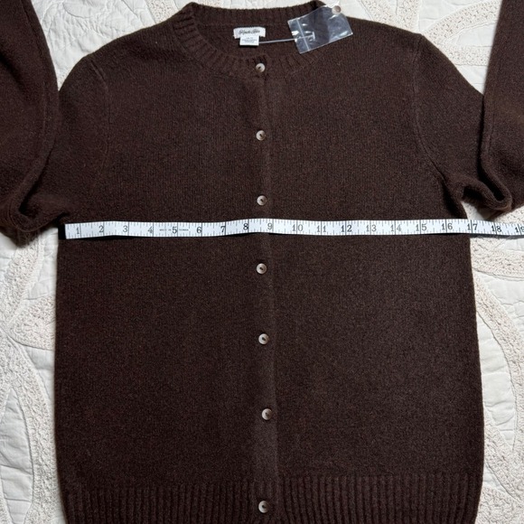 Kimchi Blue XS Coquette Cardigan Librarycore Brown Fuzzy Button Dark Academia - Picture 2 of 7